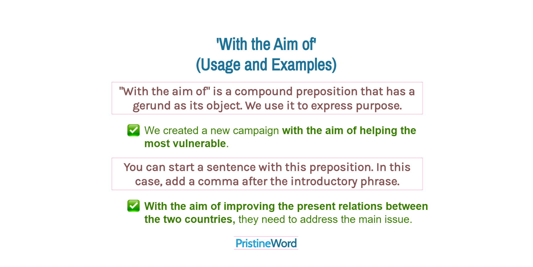 How to Use 'With the Aim of'