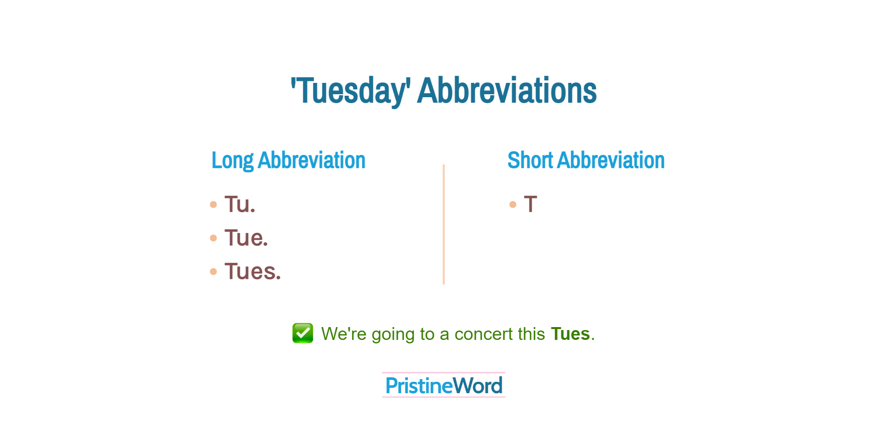'Tuesday': How and When to Abbreviate
