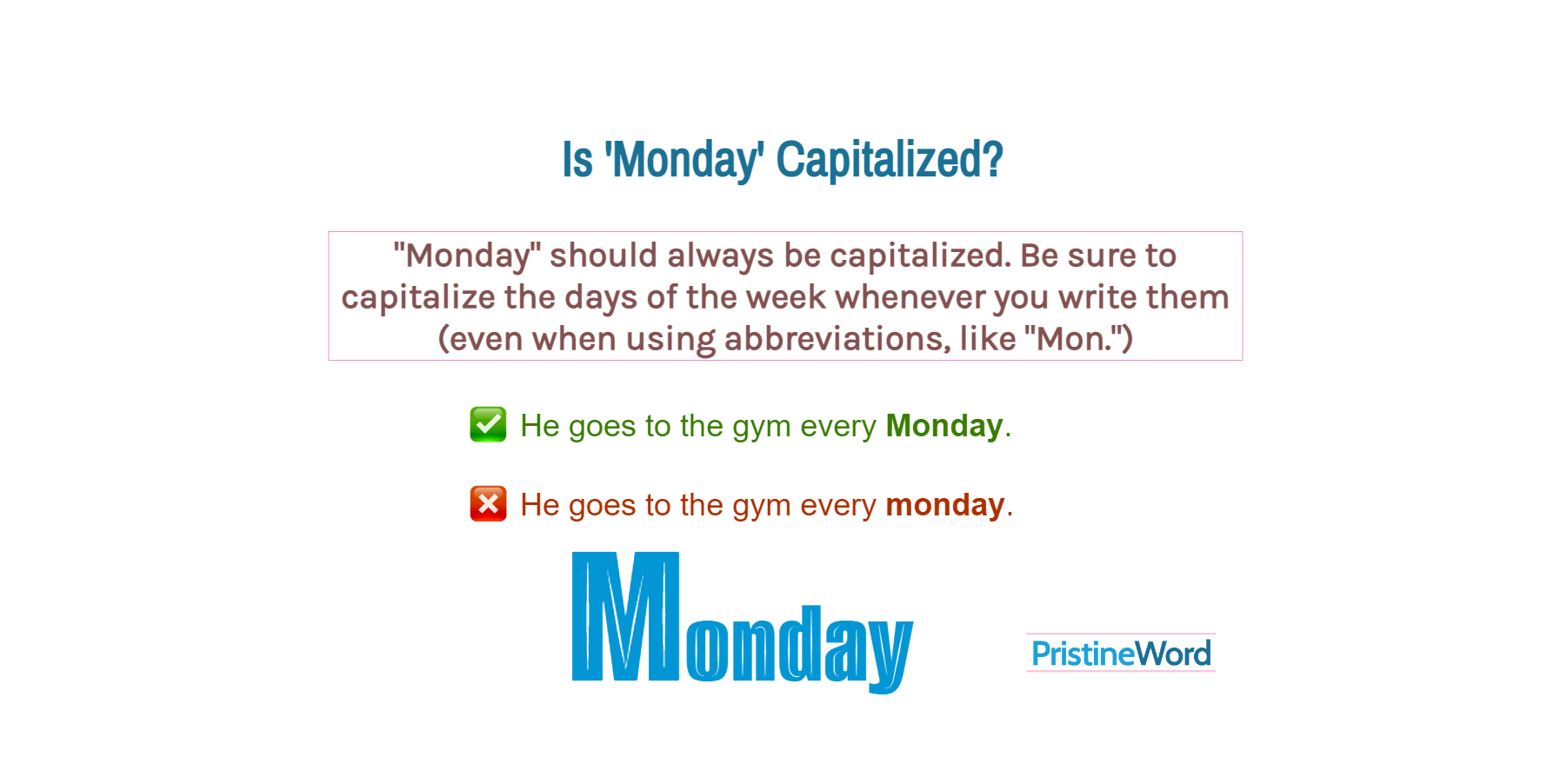 Is 'Monday' Capitalized?