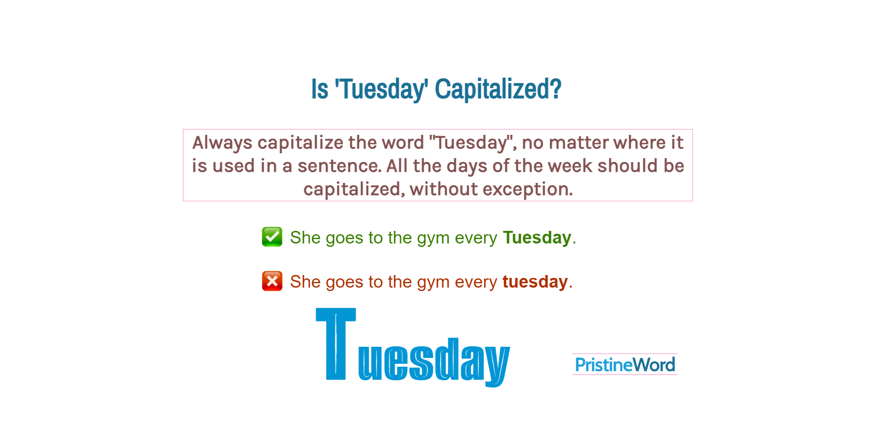 Is 'Tuesday' Capitalized?