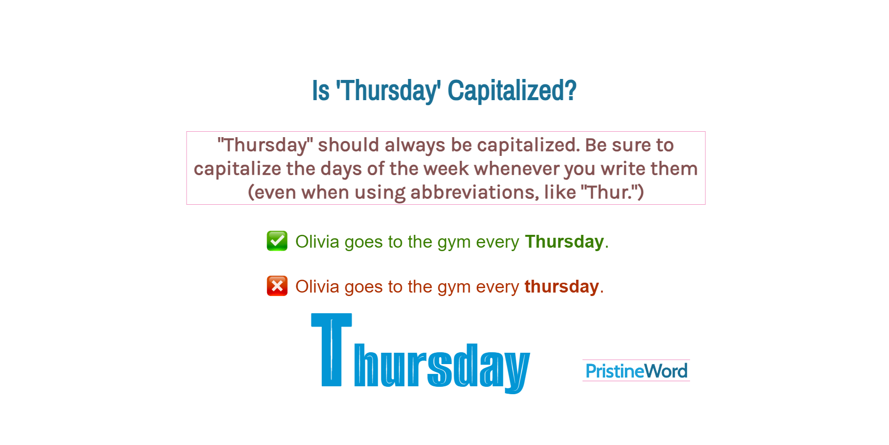 Is 'Thursday' Capitalized?