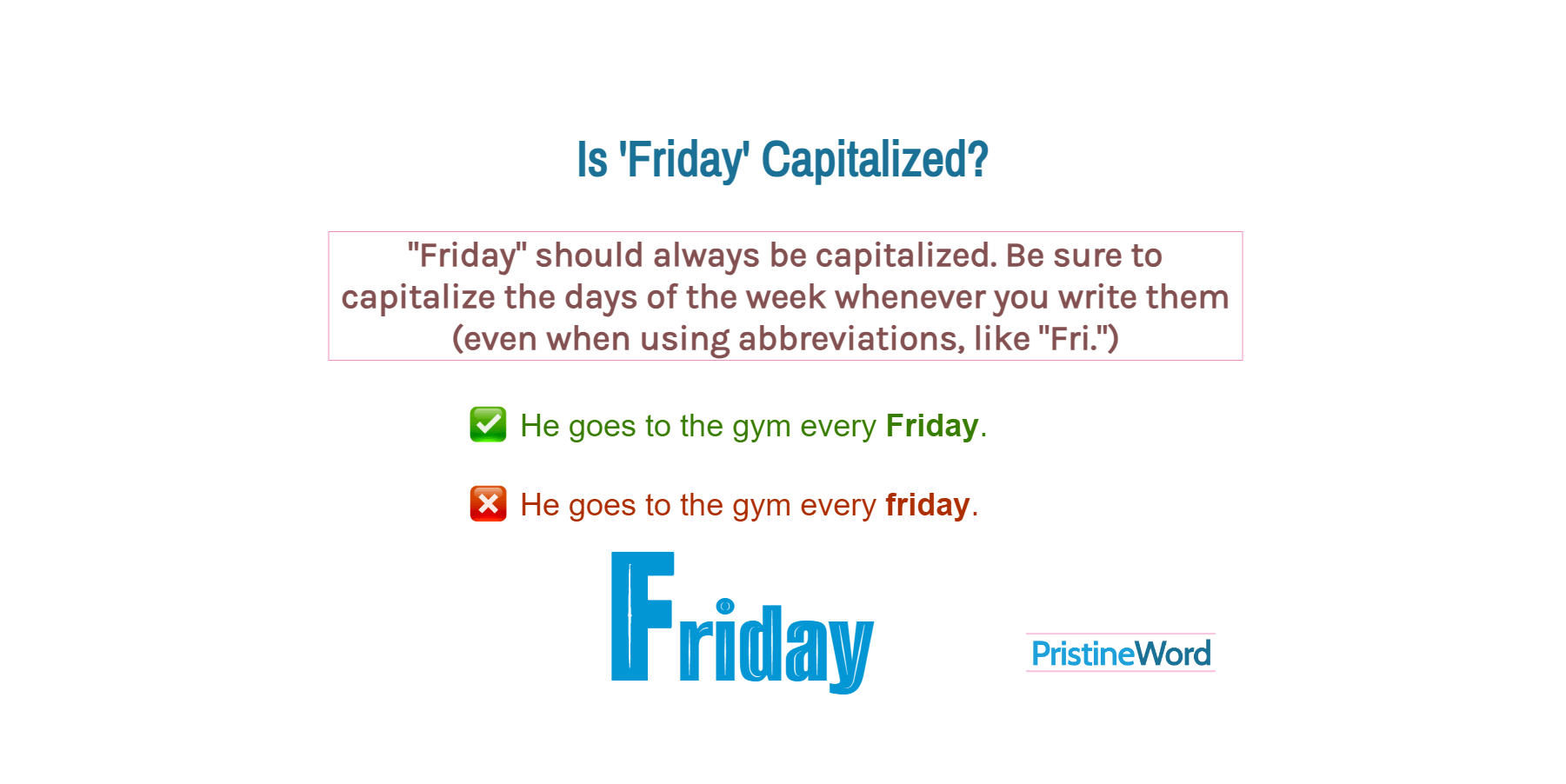 Is 'Friday' Capitalized?