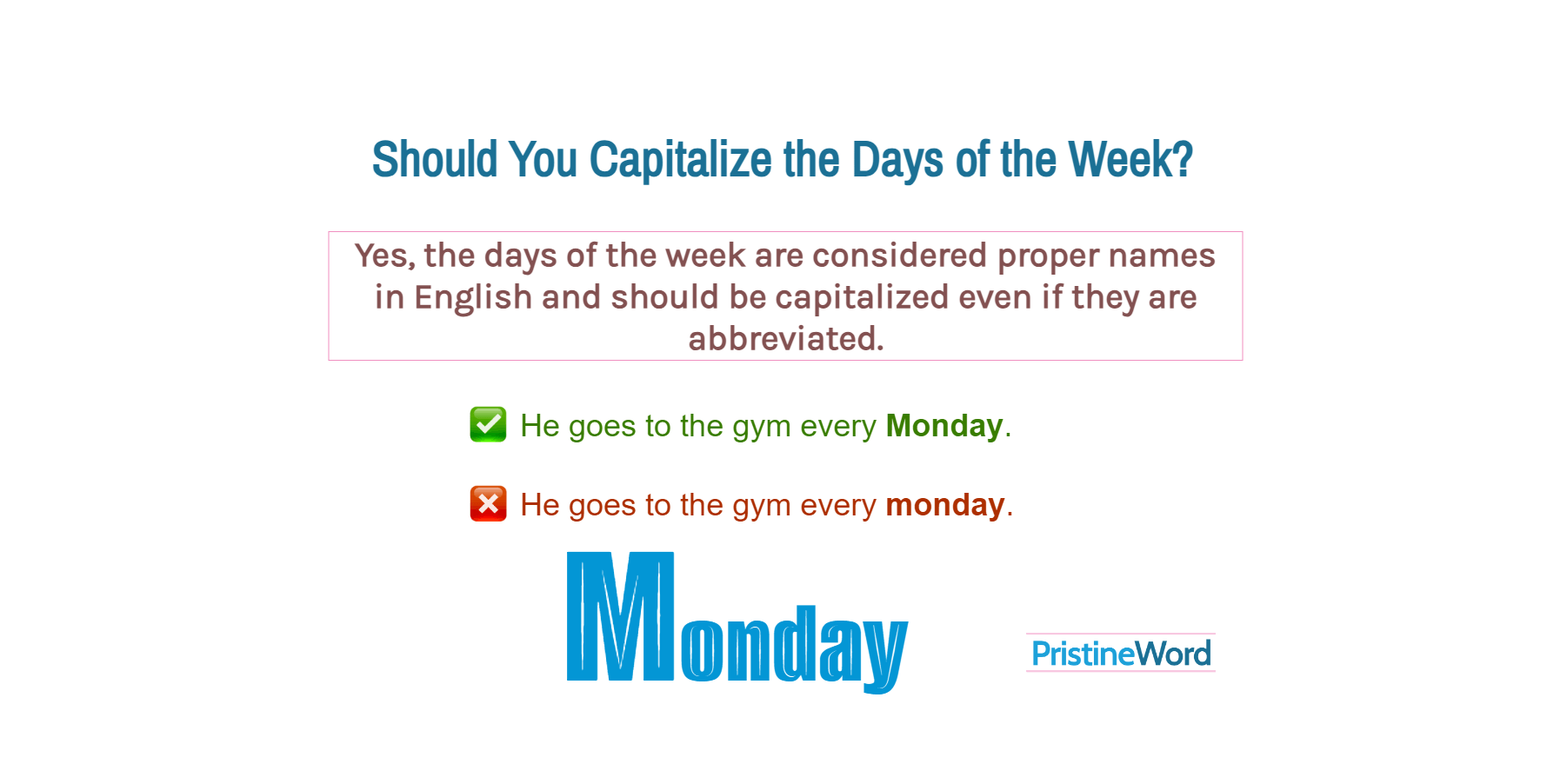 Should You Capitalize the Days of the Week?