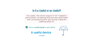 Is It a Useful or an Useful?